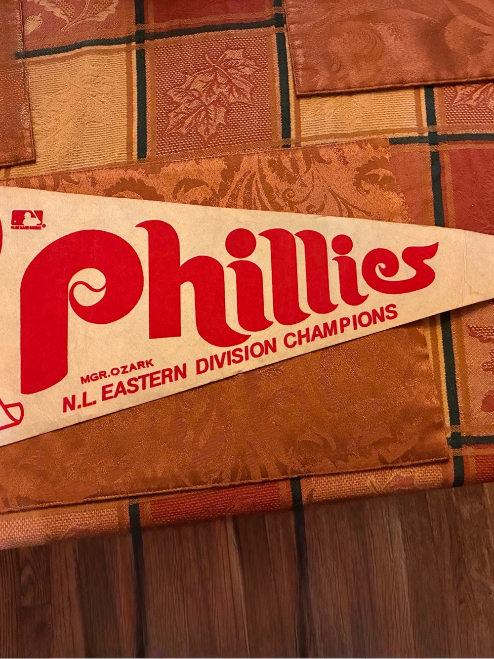 Phillies Red & Cream Vintage Pennant - Home Games Collectible